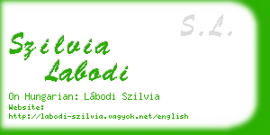 szilvia labodi business card